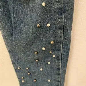 Zara Jeans Zara Denim Pants With Pearls Poshmark